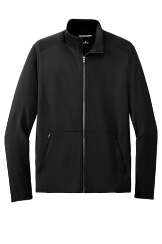 Port Authority Men's Accord Stretch-Fleece Full-Zip Jacket Black